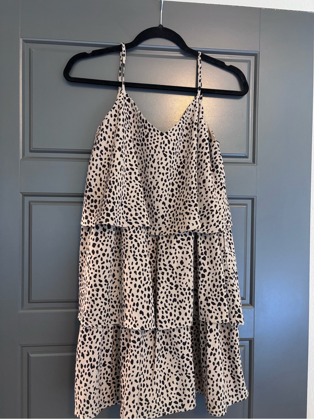 Vine & Love Cream Cami Dress with Black Spot Print